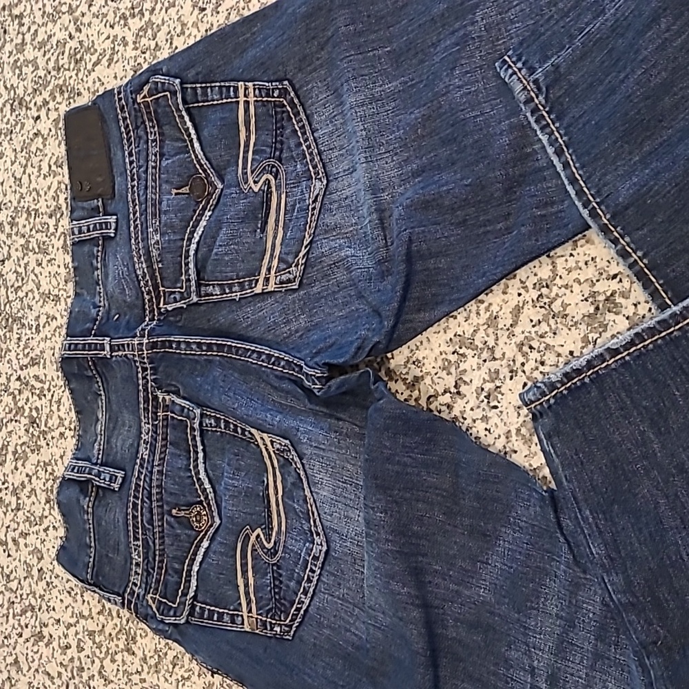 Men's Silver Jeans Nash Straight Flap 34